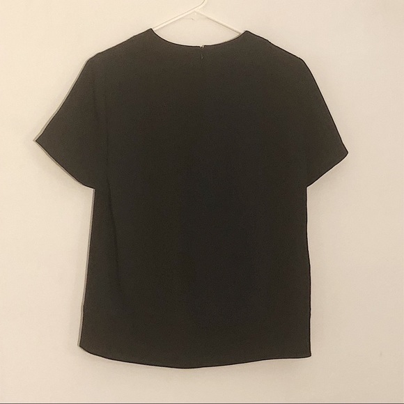 Stylish Black & Navy Panel Blouse, Fully lined! - Picture 3 of 8